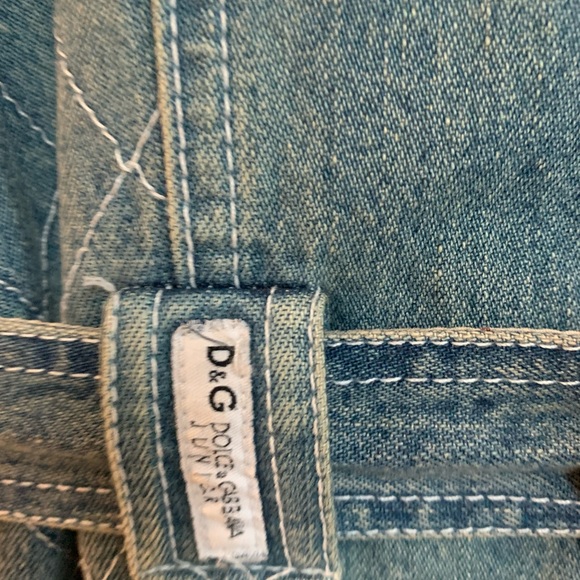 Dolce & Gabbana vintage DenimCoat with removable faux fur vest & Matching purse - Picture 8 of 14